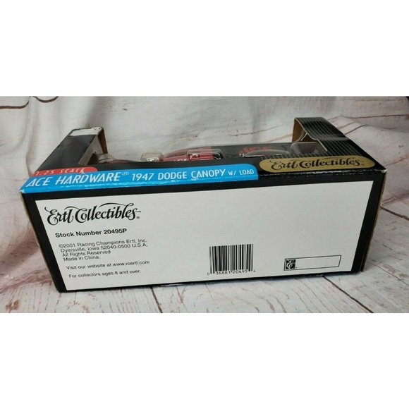 ERTL Collectibles 1:25 Scale Ace Hardware 1947 Dodge Canopy W/Load Vintage Truck - Picture 8 of 8